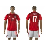 Austria #17 Klein Red Home Soccer Country Jersey