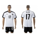 Austria #17 Klein White Away Soccer Country Jersey