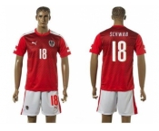 Austria #18 Schwab Red Home Soccer Country Jersey