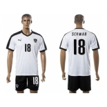 Austria #18 Schwab White Away Soccer Country Jersey