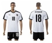 Austria #18 Schwab White Away Soccer Country Jersey