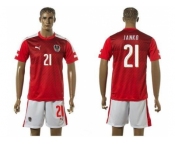 Austria #21 Janko Red Home Soccer Country Jersey