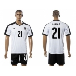 Austria #21 Janko White Away Soccer Country Jersey