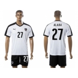 Austria #27 Alaba White Away Soccer Country Jersey