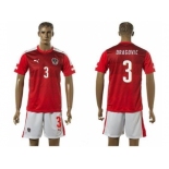 Austria #3 Dragovic Red Home Soccer Country Jersey