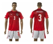 Austria #3 Dragovic Red Home Soccer Country Jersey