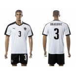 Austria #3 Dragovic White Away Soccer Country Jersey