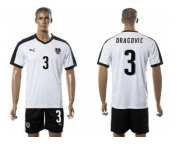 Austria #3 Dragovic White Away Soccer Country Jersey