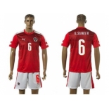 Austria #6 Il Sanker Red Home Soccer Country Jersey