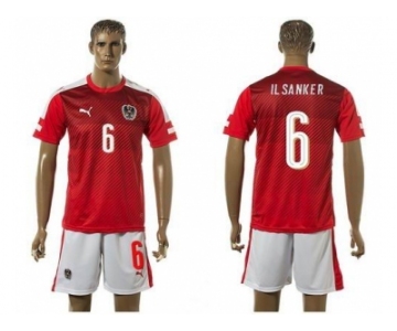 Austria #6 Il Sanker Red Home Soccer Country Jersey