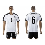 Austria #6 Il Sanker White Away Soccer Country Jersey