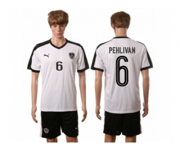 Austria #6 Pehlivan White Away Soccer Country Jersey