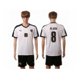 Austria #8 Alaba White Away Soccer Country Jersey