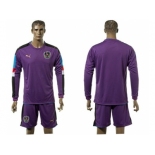 Austria Blank Purple Goalkeeper Long Sleeves Soccer Country Jersey