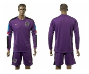 Austria Blank Purple Goalkeeper Long Sleeves Soccer Country Jersey