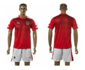 Austria Blank Red Home Soccer Country Jersey