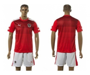 Austria Blank Red Home Soccer Country Jersey