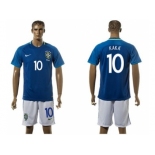 Brazil #10 Kaka Away Soccer Country Jersey1