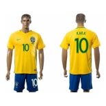 Brazil #10 Kaka Home Soccer Country Jersey