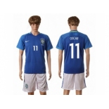 Brazil #11 Oscar Away Soccer Country Jersey1