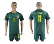 Brazil #11 Oscar Away Soccer Country Jersey