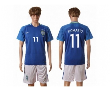 Brazil #11 Romario Away Soccer Country Jersey