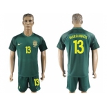 Brazil #13 Marquinhos Away Soccer Country Jersey