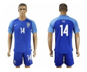 Brazil #14 GIL Blue Soccer Country Jersey