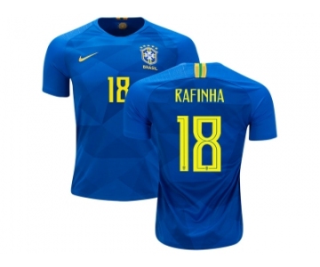 Brazil #18 Rafinha Away Soccer Country Jersey