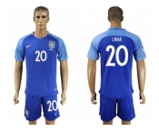 Brazil #20 LIMA Blue Soccer Country Jersey