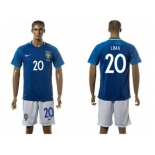 Brazil #20 Lima Away Soccer Country Jersey1