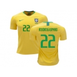 Brazil #22 Rodriguinho Home Soccer Country Jersey