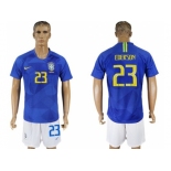 Brazil #23 Ederson Away Soccer Country Jersey