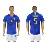 Brazil #5 Casemiro Away Soccer Country Jersey