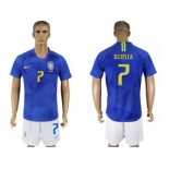 Brazil #7 D.Costa Away Soccer Country Jersey