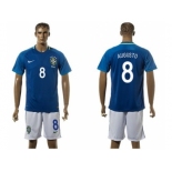 Brazil #8 Augusto Away Soccer Country Jersey