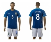 Brazil #8 Augusto Away Soccer Country Jersey