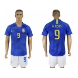 Brazil #9 G.Jesus Away Soccer Country Jersey