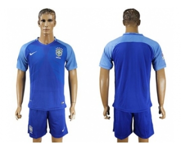 Brazil Blank Blue Soccer Country Jersey