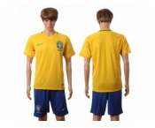 Brazil Blank Home Soccer Country Jersey