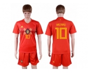 Belgium #10 Hazard Red Soccer Country Jersey