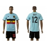 Belgium #12 Gillet Away Soccer Country Jersey