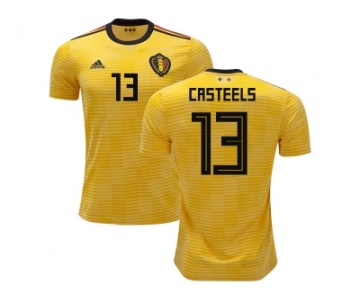 Belgium #13 Casteels Away Soccer Country Jersey