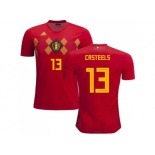 Belgium #13 Casteels Red Soccer Country Jersey