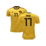 Belgium #17 Origi Away Soccer Country Jersey