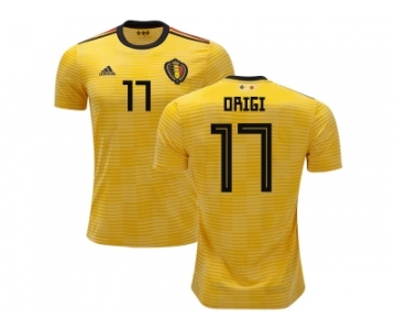 Belgium #17 Origi Away Soccer Country Jersey