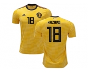 Belgium #18 Hazard Away Soccer Country Jersey