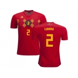 Belgium #2 Lukaku Red Soccer Country Jersey