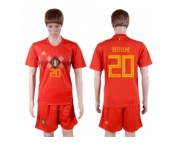 Belgium #20 Benteke Red Soccer Country Jersey