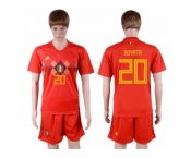 Belgium #20 Boyata Red Soccer Country Jersey